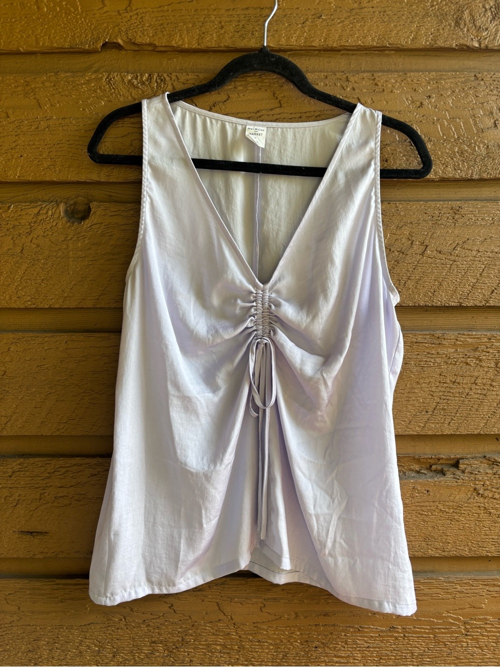 🪻Melrose and Market Lavender Sleeveless Tie Front Blouse Medium